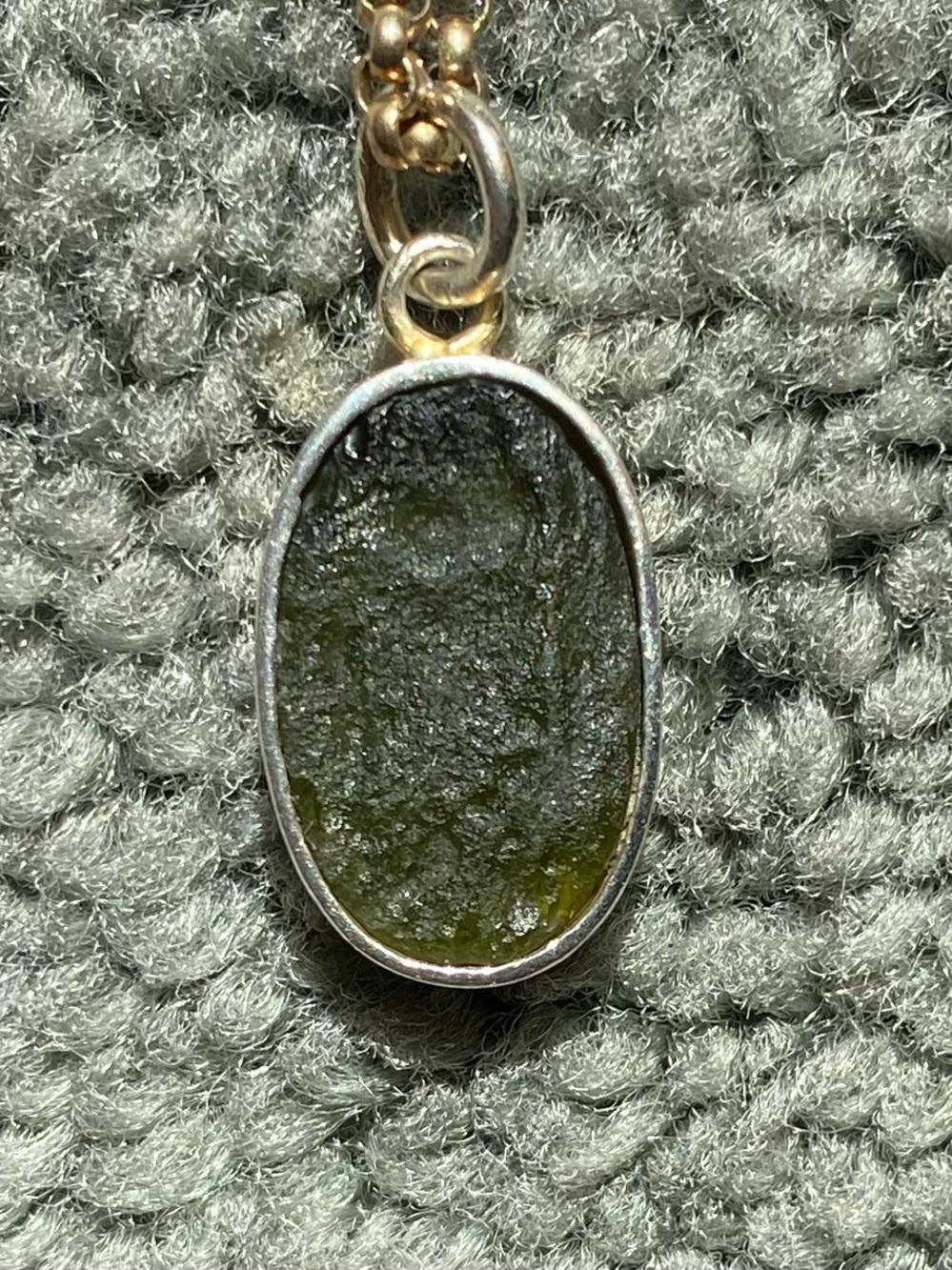 Authentic Moldavite Pendant - Picture 7 of 9